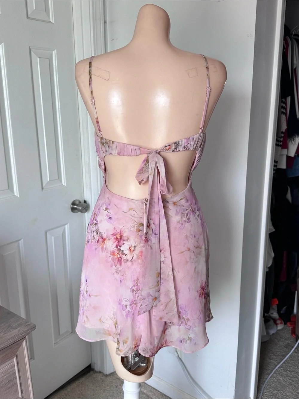 Lulu’s Keira Floral Tie Back Lingerie Slip